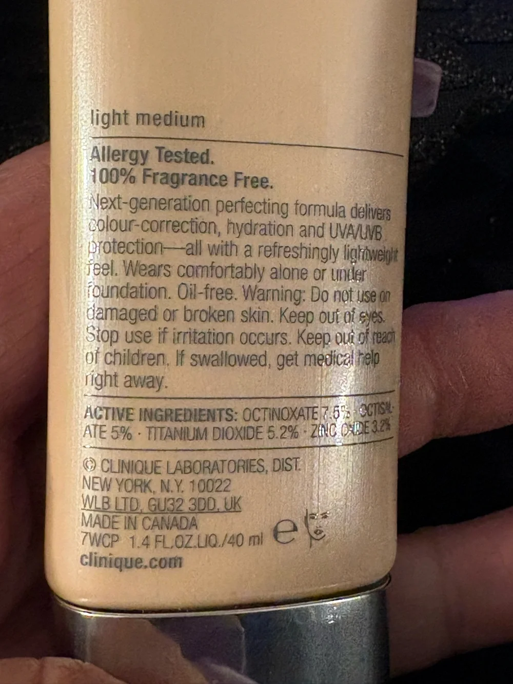Clinique Moisture Surge Daily CC Cream Hydrating Colour Corrector Broad Spectrum